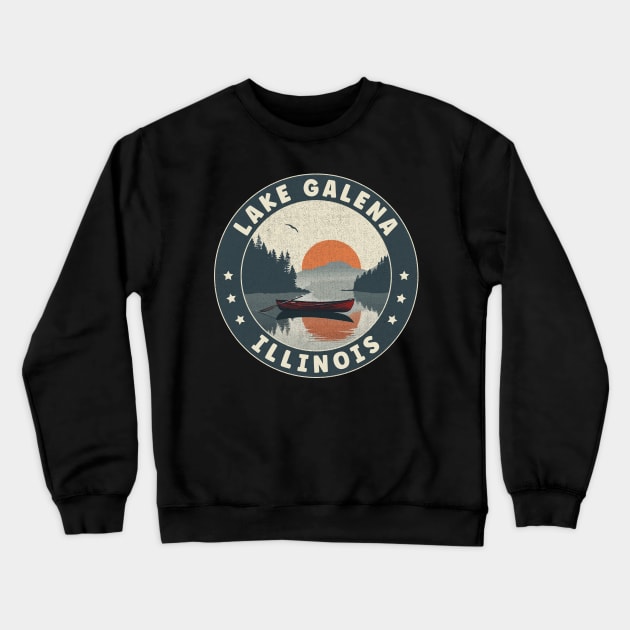 Lake Galena Illinois Sunset Crewneck Sweatshirt by turtlestart